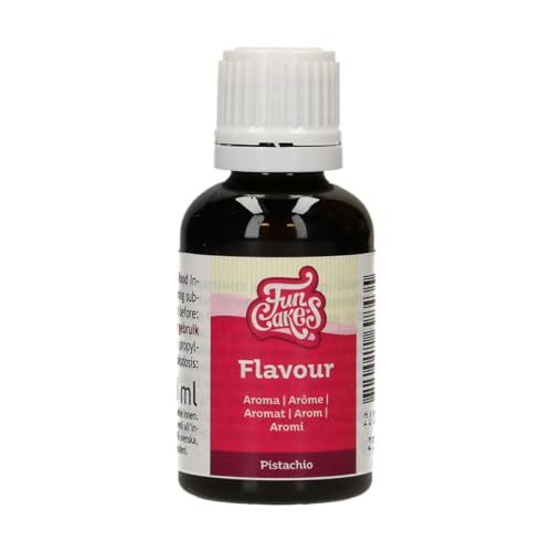 Funcakes Flavours Pistachio, Pistacho Aromas Alimentarios - Aroma Intenso, Sin Alcohol, Aroma Alimenticio para Toppings, Batidos, Helados y Salsas, Halal - 30 ml