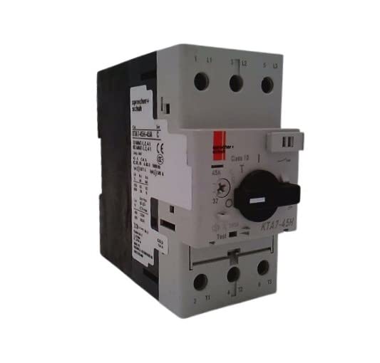 SPRECHER & SCHUH KTA7-45H-45A Motor Circuit Controller, Trip Class: 10 (Trips in 10 Seconds OR Less), Screw TERMINALS, Frame STD, 32 to 45 AMPS, DIN Rail Mounted