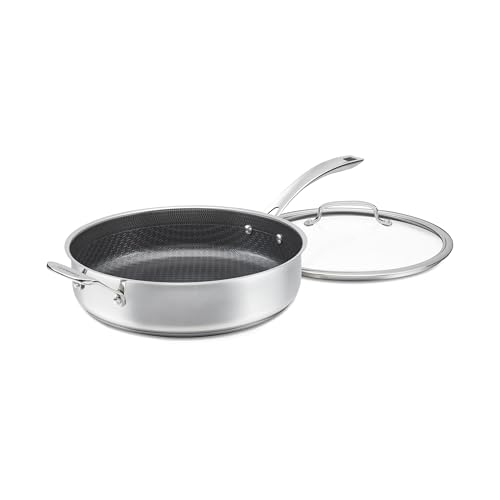 Cuisinart FusionPlus Nonstick Stainless Steel Cookware, 5-Quart Sauté Pan with Cover and Helper,...
