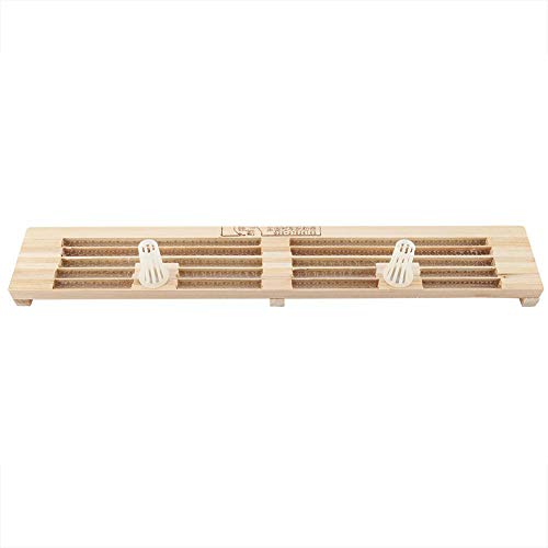 Mumusuki Wooden Pollen Trap Tools with Hole Wood Beekeeping Equipment for Beekeeper(4 Row)