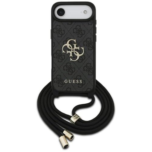 Coque iPhone Air Guess 4G Grand logo noir avec bandoulière CG Mobile