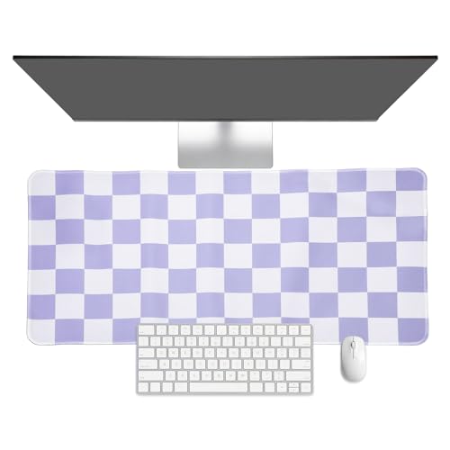 Tapis de souris 80x40 cm PATIKIL à carreaux avec base antidérapante