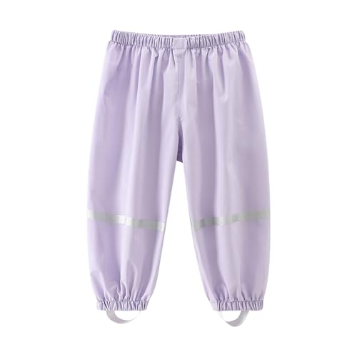 Unisex Rain Pants Children Kids Water Resistant Mud Dirty Proof Lightweight Reflective Rainwear Girls Boys Waterproof