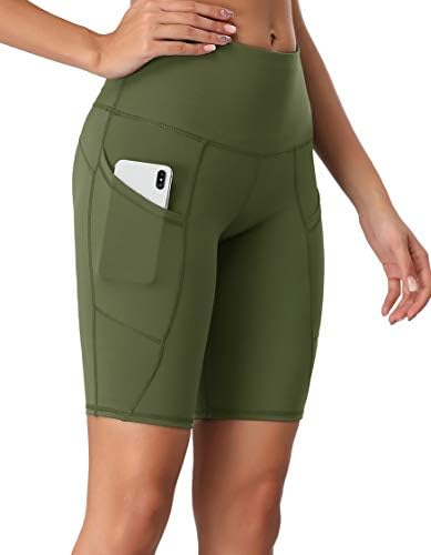 Women's Short Yoga Side Pockets High Waist Workout Running Shorts