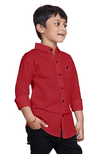 Image of Sky Pearl Boys Spread Collar Casual Full Sleeve Shirt