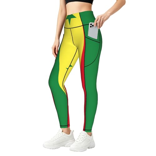 Leggings de Senegal para mujer con bolsillos prácticos para entrenamiento