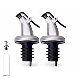 PARENCE. Set di 2 tappi per dosaggio di olio, vino e alcol – Tappi con beccuccio anti-gocc...