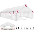 COBIZI 20x40 Party Tent Heavy Duty, Galvanized Wedding Tent, Event Shelter for Parties, Outdoor with Removable Sidewall & Built-in Sandbag, Carpas para Fiestas, Large Canopy, Waterproof, White