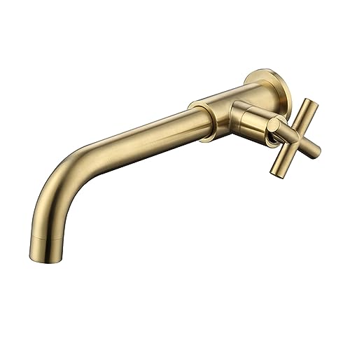 Robinet mural en laiton chic pour une salle de bain moderne