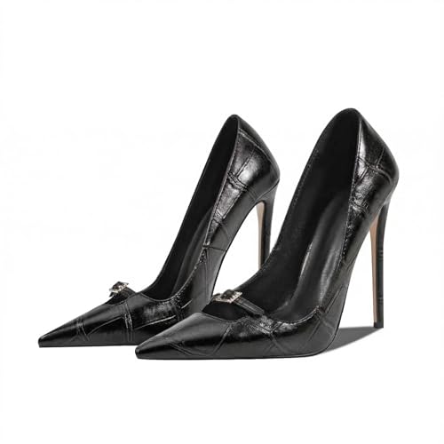 Escarpins pour femmes à bout pointu talons aiguilles 12 cm chaussures de fête