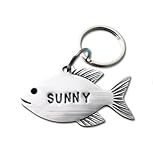 Sunfish Shaped Dog Tag – Custom Engraved Pet ID Tag for Dogs, Cute and Durable Fish Shaped Name Tag, Personalized with Your Pet's Info