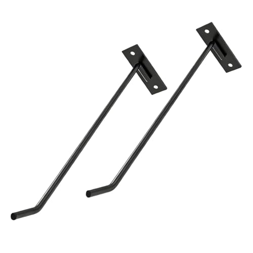Vestamore 2 Pack Exercise Wall Mount Holder 15 in, Heavy-Duty Black Metal Storage Rack, Space-Saving Design for Various S