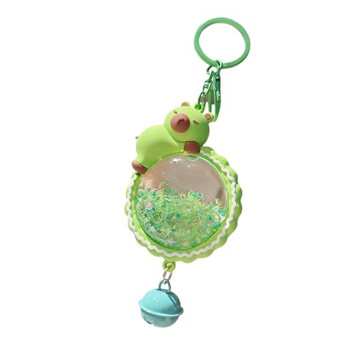 Moving Sand Art Acrylic Keychain with Alloy Carabiner Charm for Bags or Car Keys Gifts Portable Sand Keyring Trendy Desk Decorat