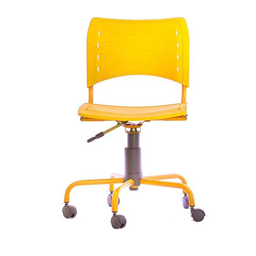 Cadeira de Escritório Secretária Evidence Ajustável sem Braço Color Amarela