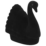 ULTECHNOVO Scatola Portagioie Di Cigno Confezione Regalo Di Anello Con Pendente Custodia Regalo Per Nuziali Ad Anellini Per Bigiotteria Civetta Di Per Braccialetto Flanella Vassoio Viaggiare