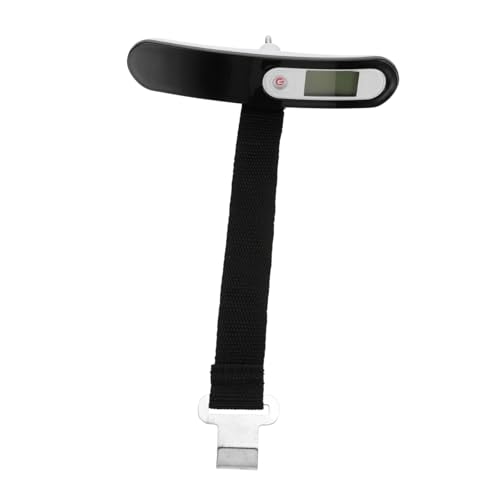 BESTYASH Báscula portátil en forma de T viaje a escala equipaje digital escala de envío escala colgante luggage scale báscula para equipaje báscula colgante digital Escala electrónica Black