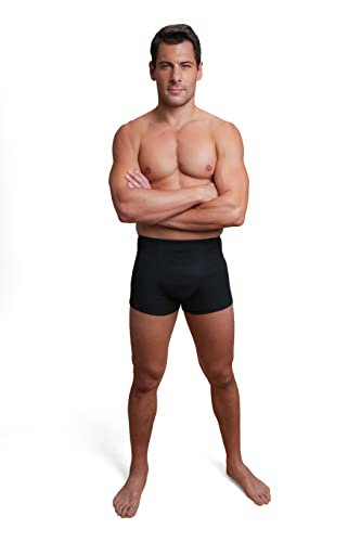 Cottonique Hypoallergenic Rib Elasticized Boxer Brief with Fly for Men with Skin Allergies and Sensitive Skin