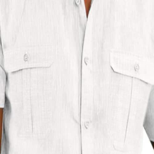 Retro-shirt voor heren Modieus Informeel Eenvoudig Dagelijks Trend Comfortabel Persoonlijkheid Veelzijdig losjes ademend Effen kleuroverhemd - Afbeelding 4