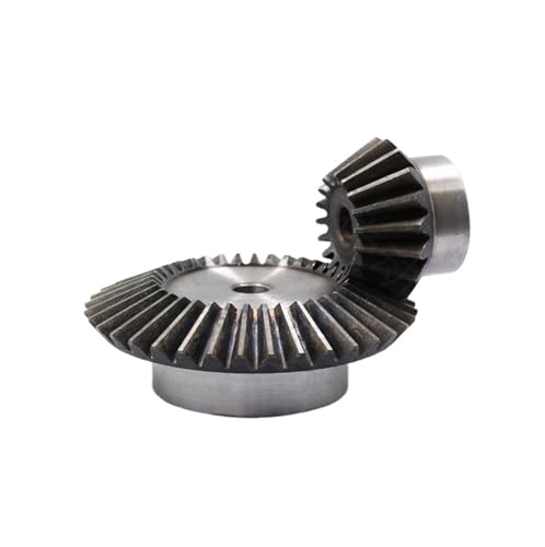 Bevel Gear Pinion Hardware Mechanical 1:2 Bevel Gear 1.2Modulus 20Teeth +30Teeth Inner Hole 6mm 90 Degree Drive Commutation Steel Gears Steel Gears Screw M5