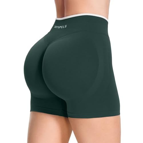 JOYSPELS Seamless Gym Shorts for Women High Waist Sculpting Scrunch Bums Booty Workout Yoga Cycling Womens Activewear Shorts