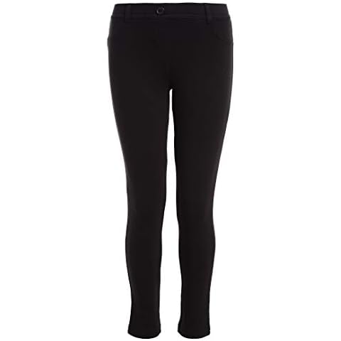 Nautica Girls' Black School Uniform Jegging Cover