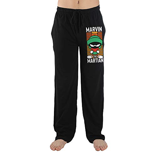 Looney Tunes Classic Cartoon Marvin the Martian Mens Black Pants - Main Image