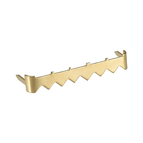 Image of uxcell No Nail Picture Hangers, 2 Inch Nailess Zinc Plated for Frame Hanging, 100 Pcs (Golden)
