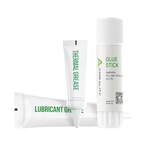 Creality 3-in-1 3D-Drucker Wartungsset – Haftkleber, Thermoleitpaste & Schalldämmfett für 3D-Drucker – Verhindert Warping, Reduziert Lärm, Optimiert Wärmeleitfähigkeit