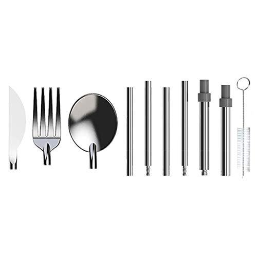 Preisvergleich Produktbild Baslinze Weihnachten Geschenk Puppenhaus Puppen Holz Zusammenklappbares Tragbares Edelstahlbesteck Im Strohdesign Bringen Sie Ihr Eigenes Besteck Mit