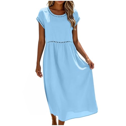 Robe d'été femme sexy col en V fluide pour look chic décontracté