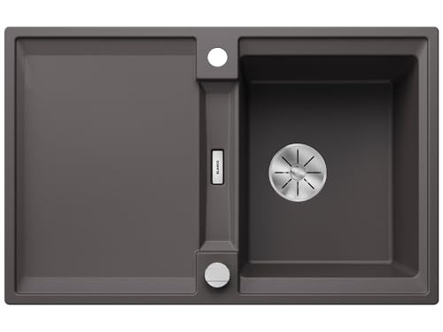 BLANCO ADIRA 45 S | Granitspüle aus SILGRANIT cafe | Einbauart: Einbau von Oben | reversibel | für 45 cm breite Unterschränke | Großes Becken | Reinigungsfreundliche Öberfläche