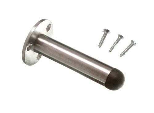 40 fermaporta in cromo satinato, 7,6 cm, con viti