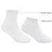 Snegyu 5 Pairs Kids School socks for Boys Girls Youth Student Trainer Sport Low Cut Socks Children Essential Seamless Toe Cotton Ankle Dress Socks Black Plain Short Socks 10-13 Years