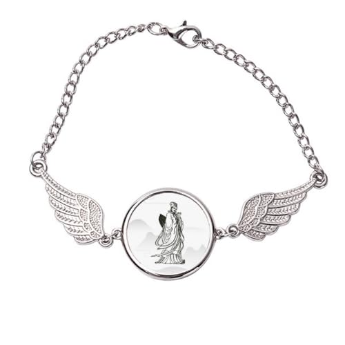 Bracelet Zhuge Liang Dao China en métal avec ailes d'ange pour votre style quotidien