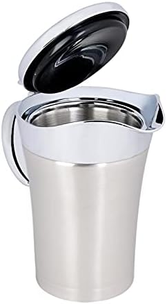 Haofy Creamer 304 Stainless Steel Thermal Insulated Double Wall Sauce Gravy Boat Pot Serving Jug(Large 750ml)