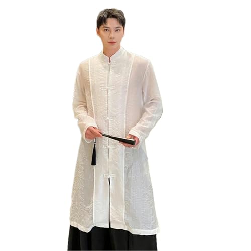 Couleur unie style chinois pour hommes le vêtement ample anti-transpiration à col montant