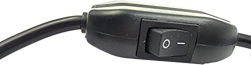 Toptekits Pdu Ups Power Cord Cable 100-250V Iec-320-C14 To Iec-320-C13 Power Cord M-F With Switch 1Ft/30Cm #TOP1