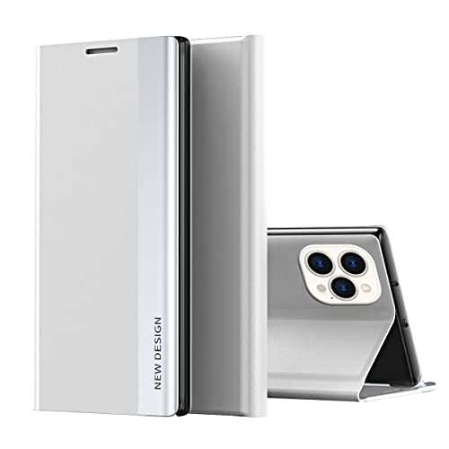 Coque Samsung S30 / S21 miroir translucide en cuir et PC avec support