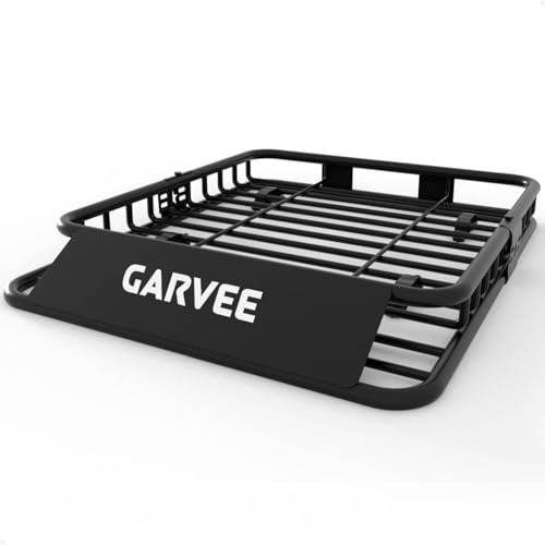 Garvee 51 in x 36 in Universal Roof Rack Basket, 200 LBS Capacity Luggage Rack, Heavy Duty Rooftop Cargo Carrier, Car Top Luggage Holder Basket Heavy