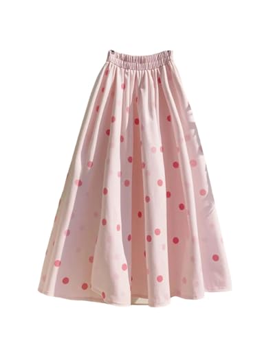 High Waist Polka Dot A-Line Skirt