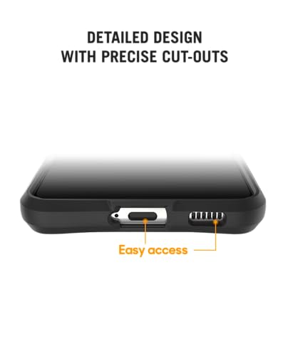 Image of DailyObjects Case for Samsung Galaxy S23, Drop Protection Polycarbonate Black Hybrid Slim Shockproof Back Cover