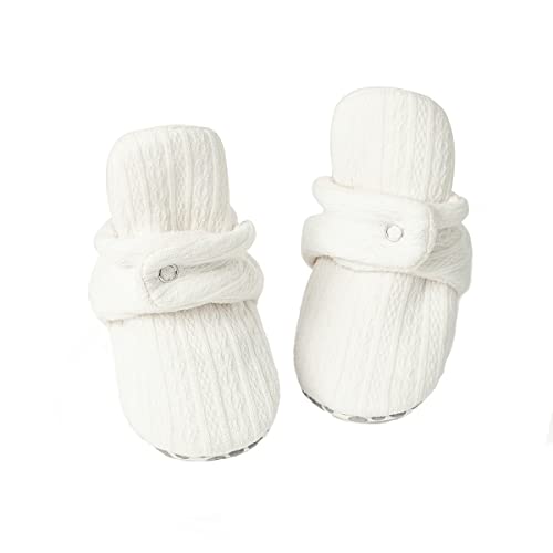 CENCIRILY Baby Unisex Booties Warm Fleece Winter Stay On Infant Slipper Socks Boys Girls Soft Non Slip Sole Newborn First Walkers Ankle Crib Shoes
