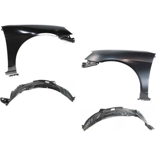 BLINGEDITION 2pcs Fender Quarter Panel Front Left Driver Right Passenger Side Primed Steel Without Molding Holes HO1241153 60211S5DA90ZZ KIT-111316-49 74151S5A000 HO1248109 HO1240153 60261S5DA90ZZ