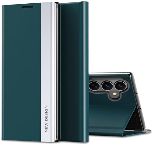 Étui pour Samsung Galaxy A37 de luxe en PU rigide vert élégant