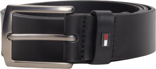 Tommy Hilfiger Ceinture Homme Denton 3,5 cm Cuir, Noir (Black), 90 cm