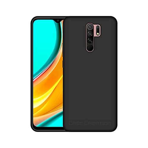 Image of Case Creation for Mi Poco M2 2021 Back case, Xiaomi Poco M2 Slim Flexible Smart Look case with 360 Camera All Angle Protection (Pure Black)