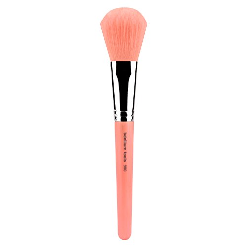 Bdellium Tools Professional Makeup Brush - Pink Bambu Series 980 Large Natural Powder - With Soft Synthetic Fibers, For Airbrushed Finish (Pink, 1pc)