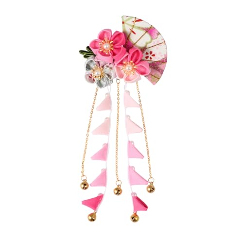Épingles à cheveux fleuries style japonerie en tissu noble pour décoration de coiffure femme