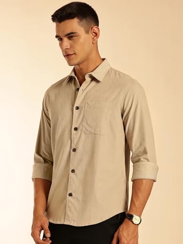 Image of Thomas Scott Men's Cotton Slim Fit Premium Corduroy Casual Shirt