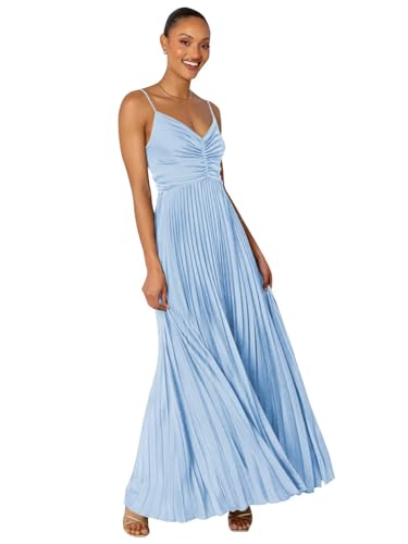 Pleated Satin Bridesmaid Dresses Long Maxi Dress Aline Formal Evening Gown